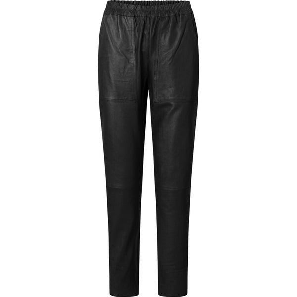 Depeche leather wear Becky baggy skindbukser i en blød kvalitet Pants 099 Black (Nero)