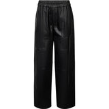 Depeche leather wear Bella MW Fuldlængde Buks Pants 099 Black