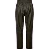 Depeche leather wear Belle MW Læderbuks Pants 335 Dark Khaki