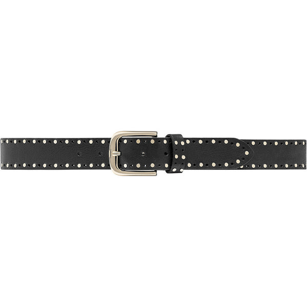 DEPECHE Smukt læderbælte med fine detaljer Belts 099 Black (Nero)