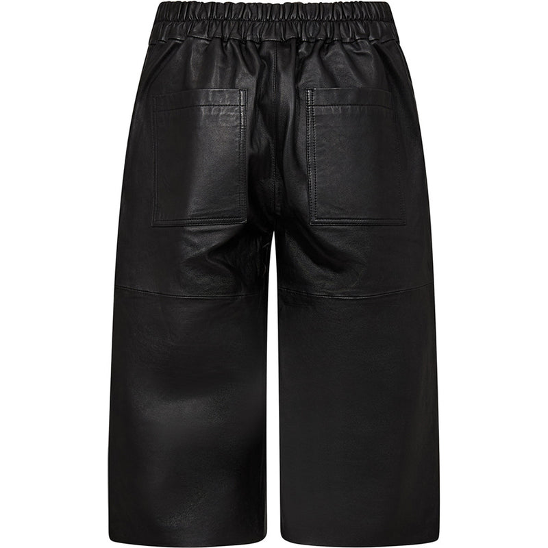 Depeche leather wear Bermuda shorts i skind (HW) Shorts 099 Black (Nero)