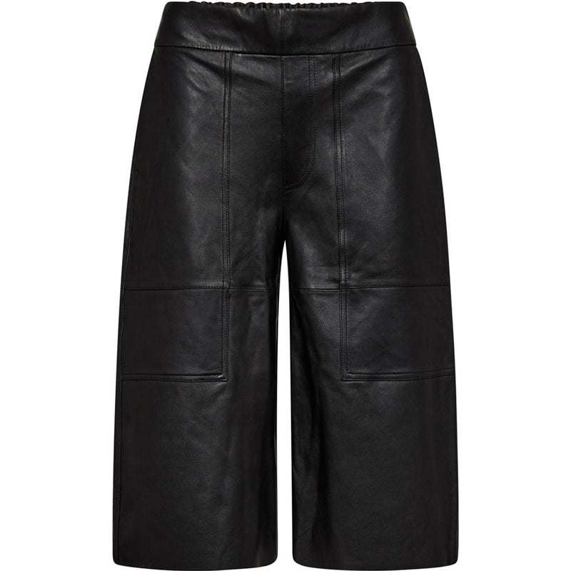 Depeche leather wear Bermuda shorts i skind (HW) Shorts 099 Black (Nero)
