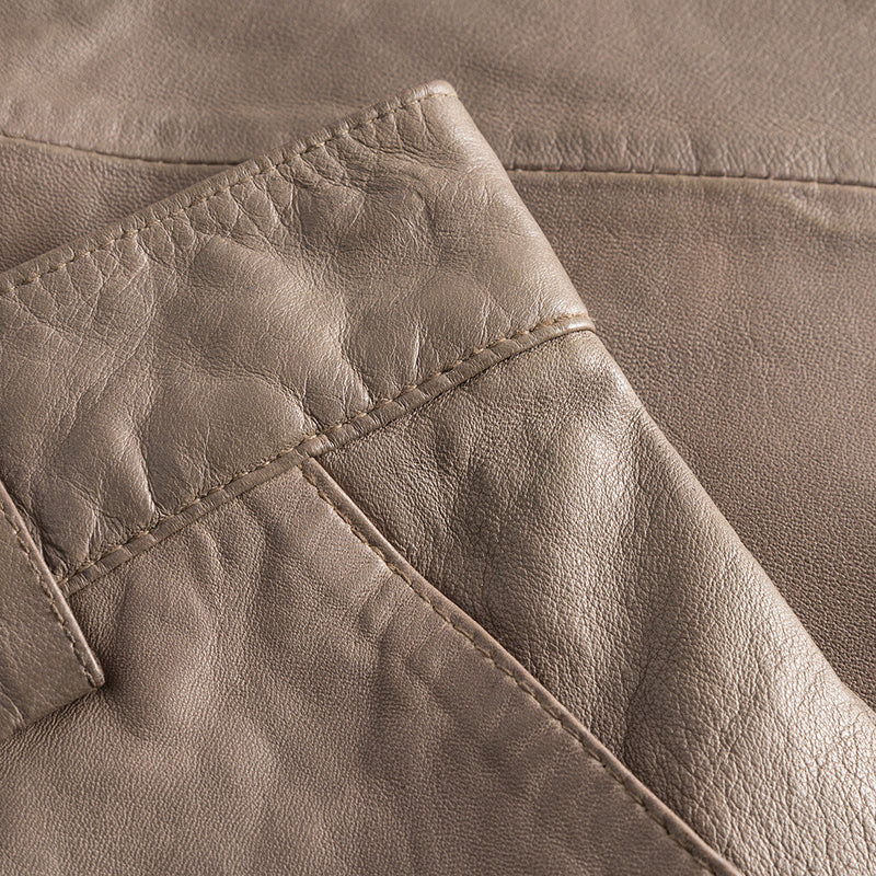 Depeche leather wear Bianca habit læderbukser i blød kvalitet Pants 168 Latte