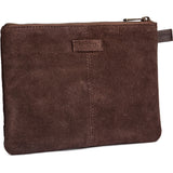 DEPECHE Bilbao clutch i ruskind Clutch 008 Chocolate