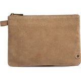 DEPECHE Bilbao clutch i ruskind Clutch 011 Sand