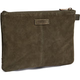 DEPECHE Bilbao clutch i ruskind Clutch 049 Army Green