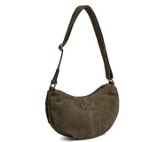 DEPECHE Bilbao skuldertaske i skind og ruskind Shoulderbag / Handbag 049 Army Green