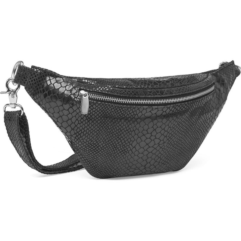 DEPECHE Læder bumbag i klassisk design Bumbag 264 Black Croco