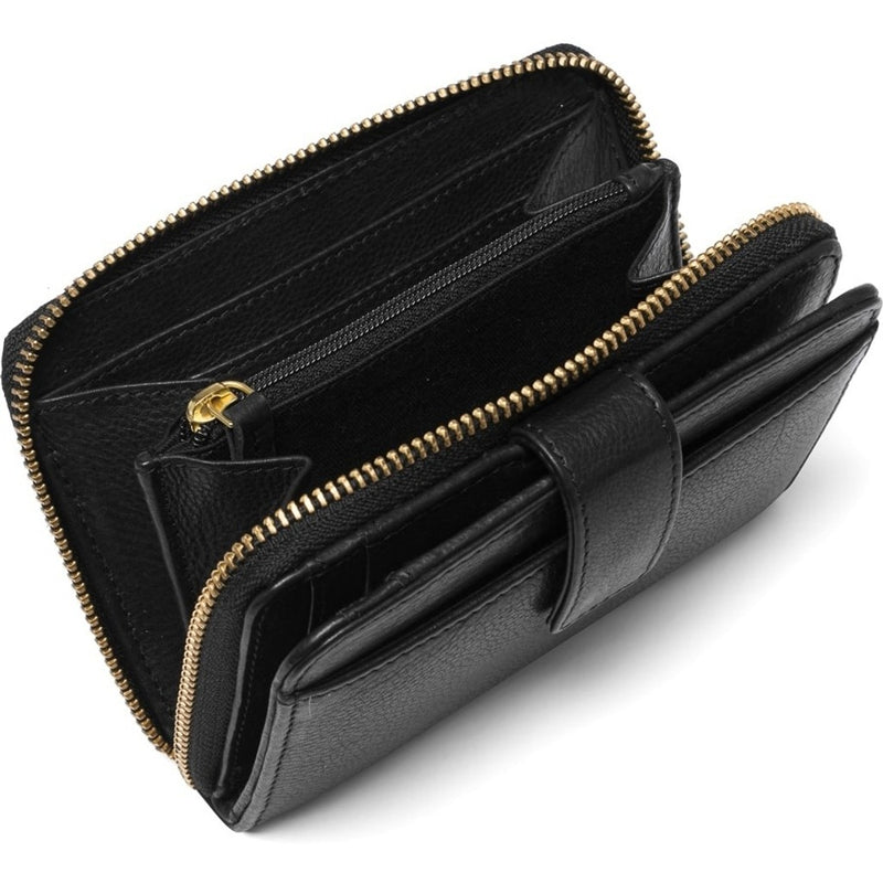 DEPECHE Blød og lækker skind pung Purse / Credit card holder 099 Black (Nero)
