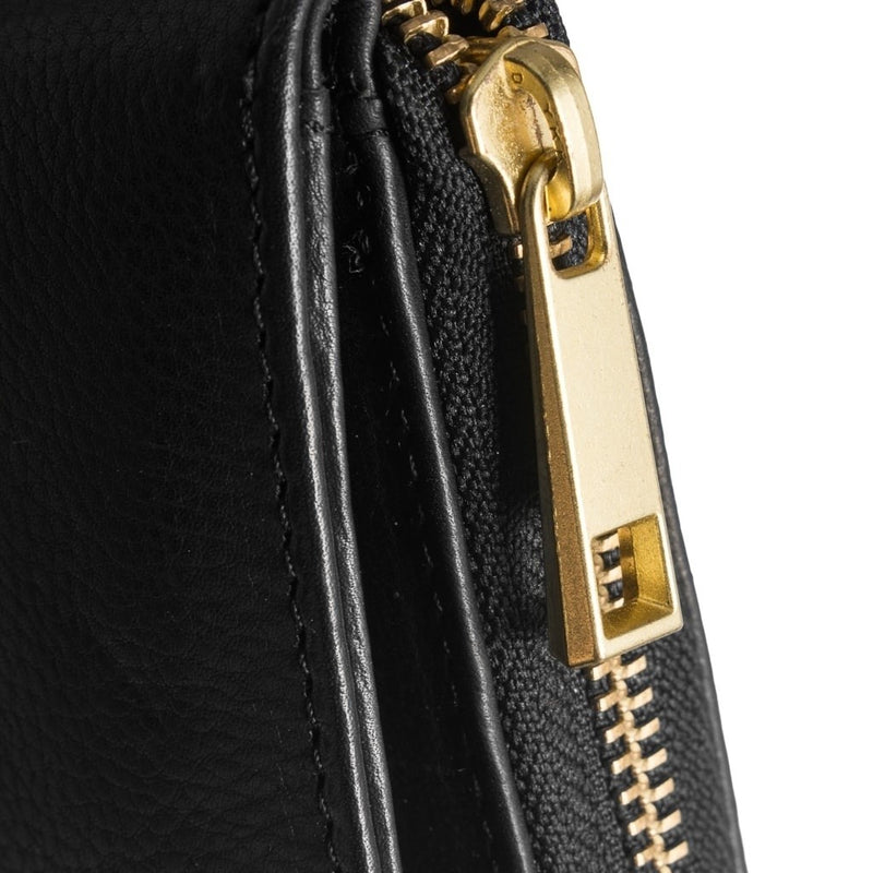 DEPECHE Blød og lækker skind pung Purse / Credit card holder 099 Black (Nero)