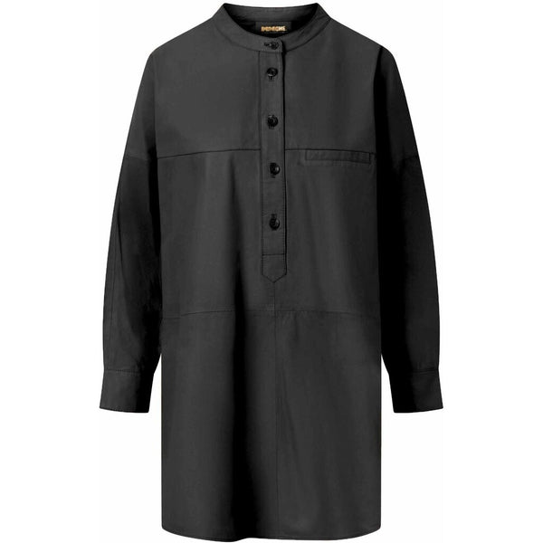 Depeche leather wear Blød og smuk læderskjorte i tidløst design Shirts 099 Black (Nero)
