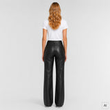 Depeche leather wear Boa HW Straight Skindbuks Pants 099 Black