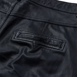 Depeche leather wear Boa HW Wide Skindbukser Pants 031 Ocean