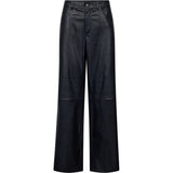 Depeche leather wear Boa HW Wide Skindbukser Pants 031 Ocean