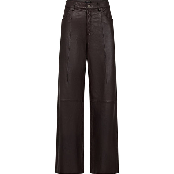 Depeche leather wear Boa skindbukser - Wide leg (HW) Pants 008 Chocolate
