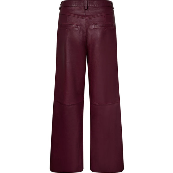 Depeche leather wear Boa skindbukser - Wide leg (HW) Pants 279 Burgundy