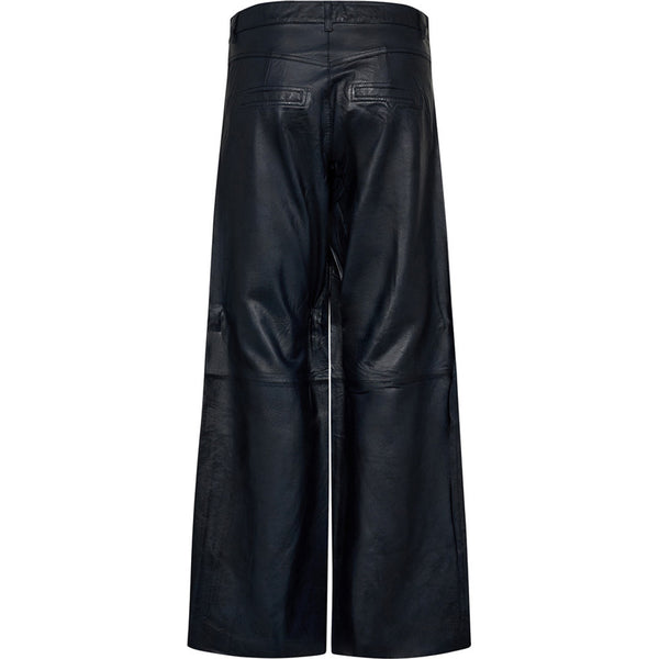 Depeche leather wear Boa skindbukser - Wide leg (HW) Pants 285 Midnight Blue