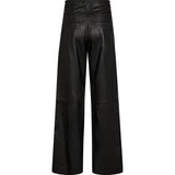 Depeche leather wear Boa skindbukser - Wide leg (HW) Pants 099 Black (Nero)