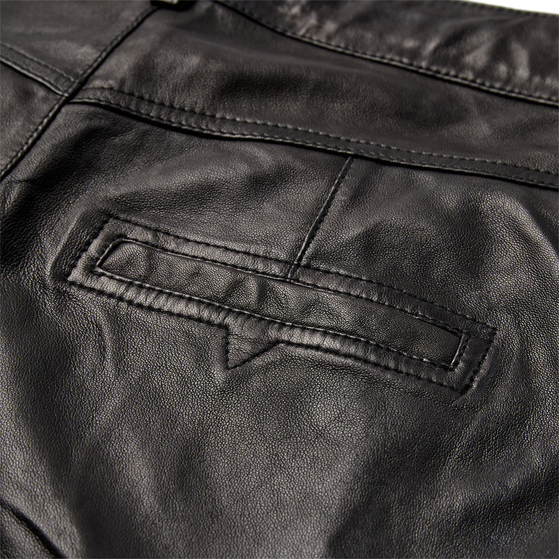 Depeche leather wear Boa skindbukser - Wide leg (HW) Pants 099 Black (Nero)