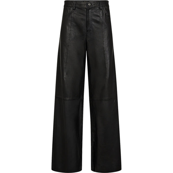 Depeche leather wear Boa skindbukser - Wide leg (HW) Pants 099 Black (Nero)