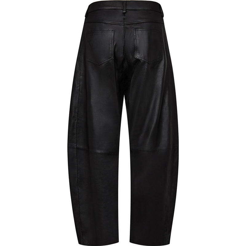 Depeche leather wear Boel barrel bukser i lammeskind Pants 099 Black (Nero)