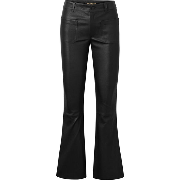 Depeche leather wear Flare RW Cleo læderbuks i blød og lækker kvalitet Pants 099 Black (Nero)
