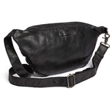 DEPECHE Bumbag i skind med perforeret mønster Bumbag 099 Black