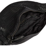DEPECHE Bumbag i skind med perforeret mønster Bumbag 099 Black