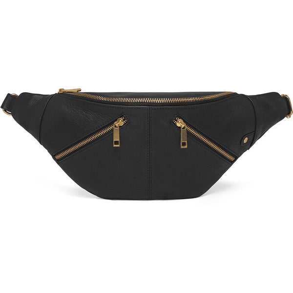 DEPECHE Bumbag med lynlåsdetaljer Bumbag 099 Black (Nero)