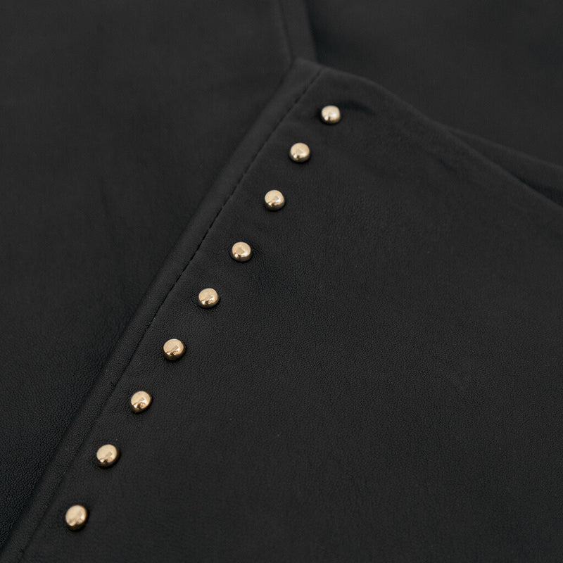 Depeche leather wear Caisey skindleggings med nitter Pants 097 Gold