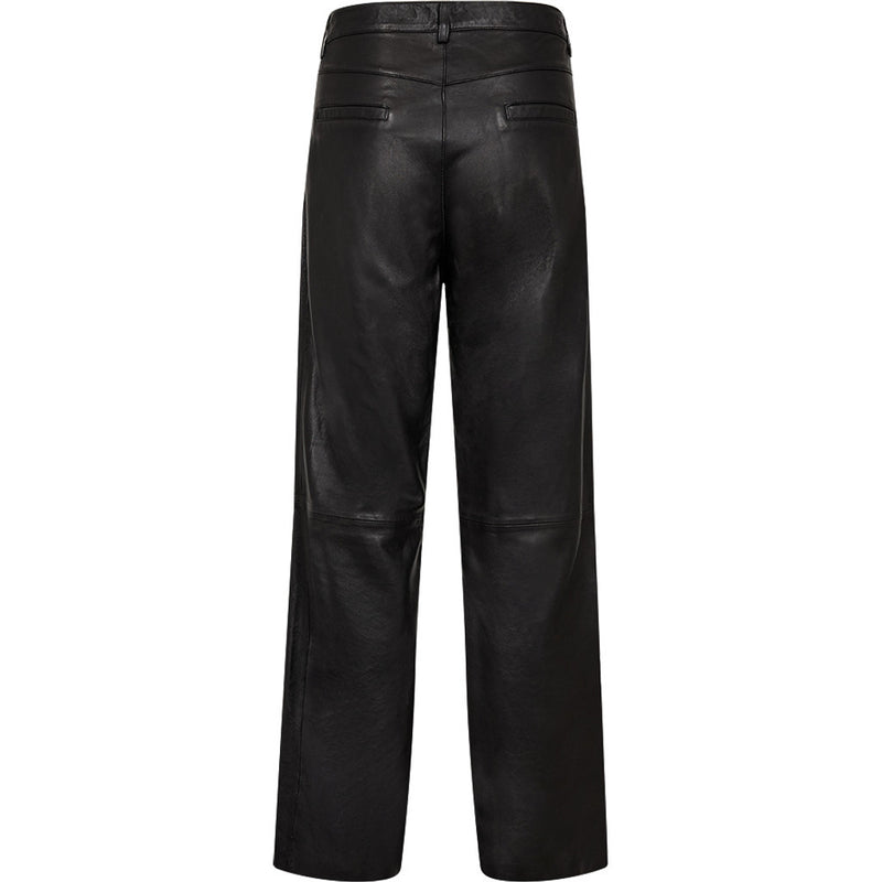 Depeche leather wear Cat skindbukser med guld nitter Pants 099 Black (Nero)