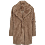 Depeche Clothing Celine faux fur jakke Jackets 011 Sand