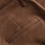 Depeche leather wear Chino buks i blød ruskind Pants 008 Chocolate