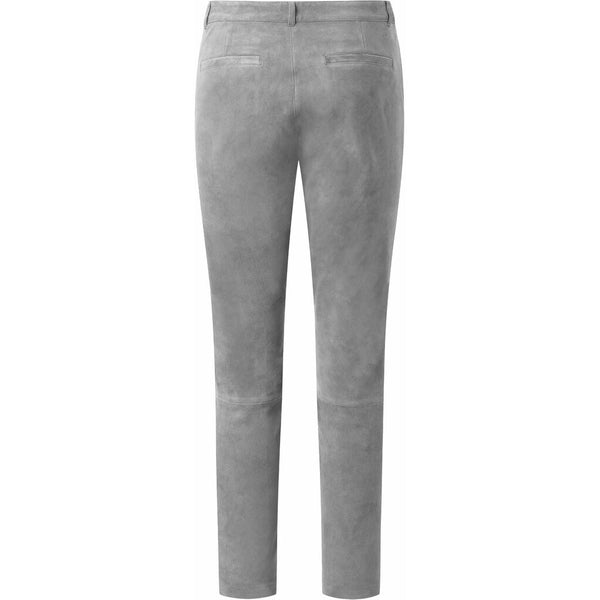 Depeche leather wear Chino buks i blød ruskind Pants 203 Silver