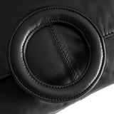 DEPECHE Clutch dekoreret med et stilfuldt læderhåndtag Clutch 099 Black (Nero)