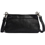 DEPECHE Clutch skindtaske med perforeret mønster Small bag / Clutch 099 Black