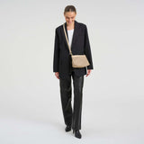 DEPECHE Clutch skindtaske med perforeret mønster Small bag / Clutch 177 Cream