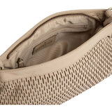 DEPECHE Clutch skindtaske med perforeret mønster Small bag / Clutch 177 Cream