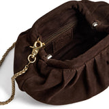 DEPECHE Clutch taske i blødt ruskind Clutch 008 Chocolate