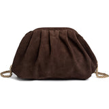 DEPECHE Clutch taske i blødt ruskind Clutch 008 Chocolate