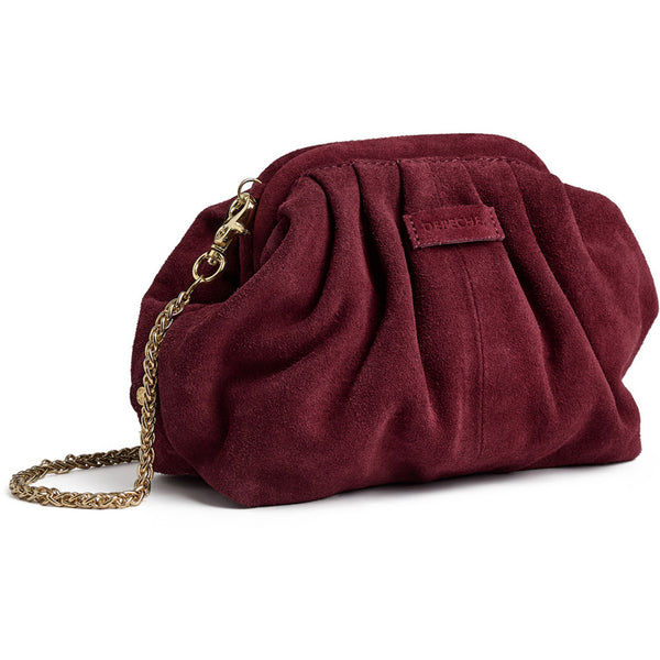 DEPECHE Clutch taske i blødt ruskind Clutch 305 Ox Blood
