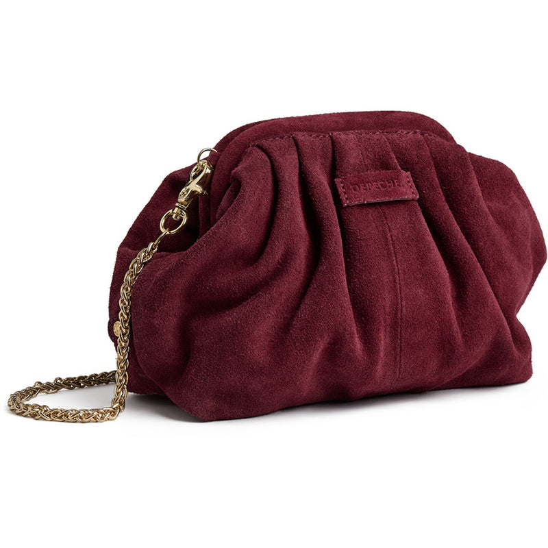 DEPECHE Clutch taske i blødt ruskind Clutch 305 Ox Blood