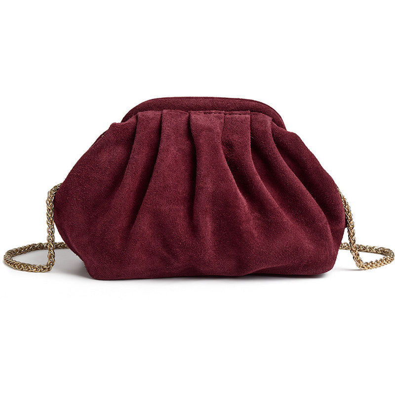 DEPECHE Clutch taske i blødt ruskind Clutch 305 Ox Blood