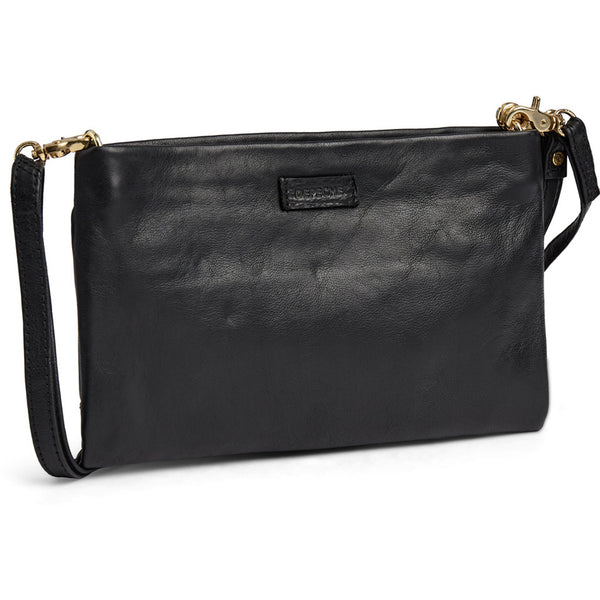 DEPECHE Clutch taske i skind med nitter Clutch 099 Black (Nero)