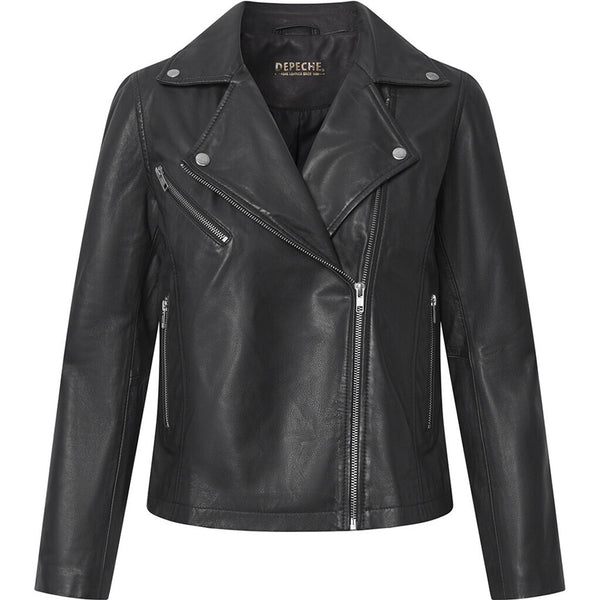 Depeche leather wear Cool Biker skindjakke Jackets 099 Black (Nero)