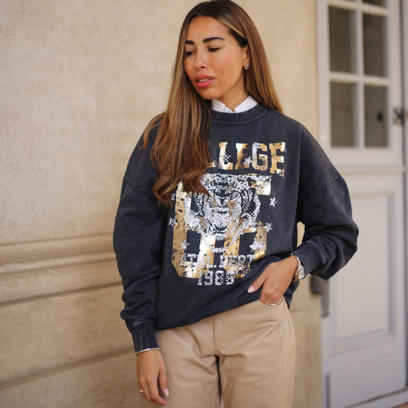 Depeche Clothing Cool Joanne sweatshirt Sweat 282 Grey Melange
