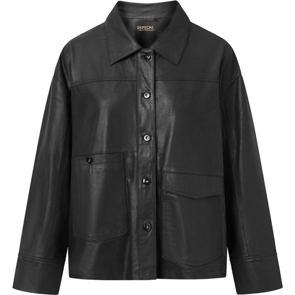 Depeche leather wear Cool Laura læderjakke i retro look Jackets 099 Black (Nero)