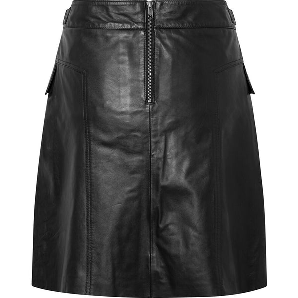 Depeche leather wear Cool a-shape fitting Drea lædernederdel Skirts 099 Black (Nero)