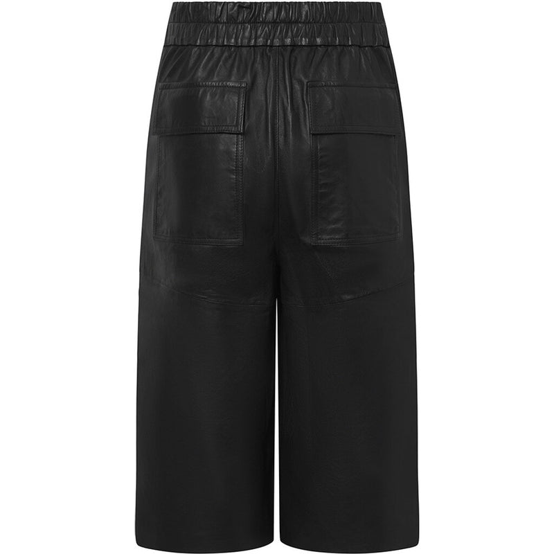 Depeche leather wear Cool bermuda shorts i eksklusiv skindkvalitet (HW) Pants 099 Black (Nero)