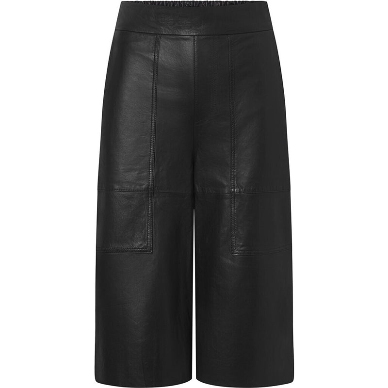 Depeche leather wear Cool bermuda shorts i eksklusiv skindkvalitet (HW) Pants 099 Black (Nero)